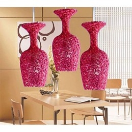 Vevd Aluminiumslysekrone Med Tre Hodelamper I Eple