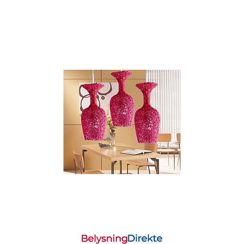 Vevd Aluminiumslysekrone Med Tre Hodelamper I Eple