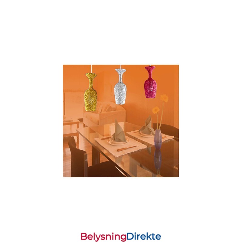 Vevd Aluminiumslysekrone Med Tre Hodelamper I Eple