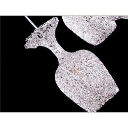 Vevd Aluminiumslysekrone Med Tre Hodelamper I Eple