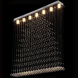 K9 Krystall Anhengslampe Hengende Wire Lysekrone Belysning Taklamper