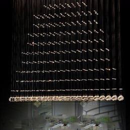 K9 Krystall Anhengslampe Hengende Wire Lysekrone Belysning Taklamper