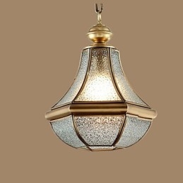 Amerikansk Landlig Liten Anheng I Kobber, Enkelt Glass