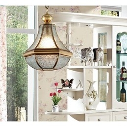 Amerikansk Landlig Liten Anheng I Kobber, Enkelt Glass