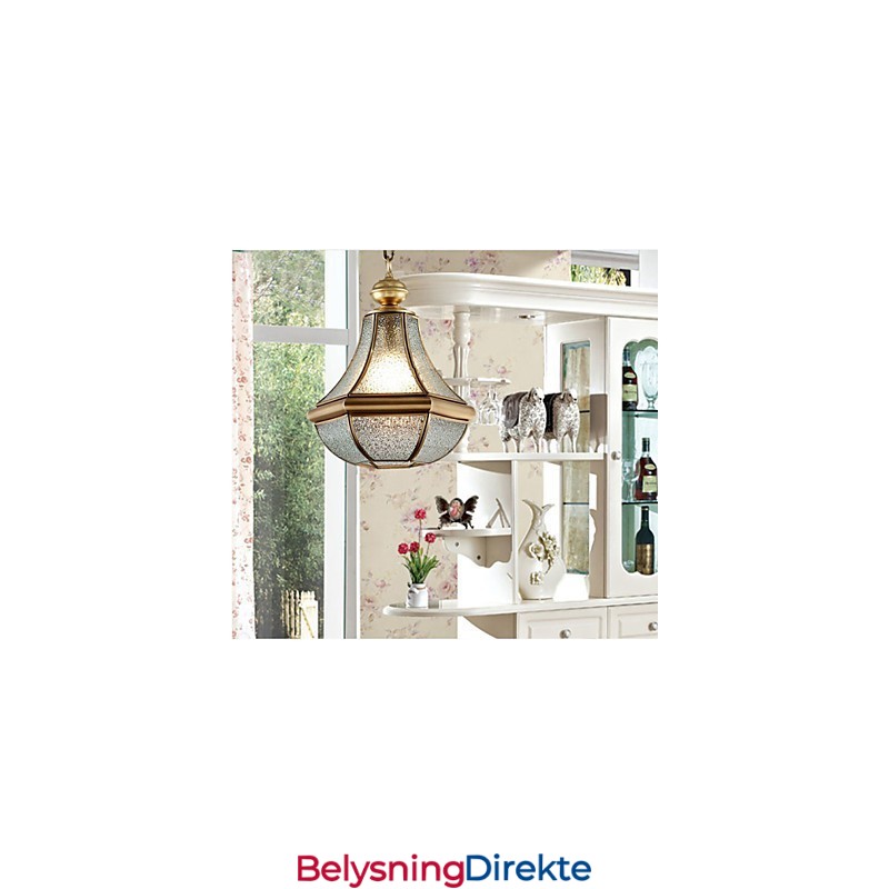 Amerikansk Landlig Liten Anheng I Kobber, Enkelt Glass