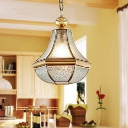 Amerikansk Landlig Liten Anheng I Kobber, Enkelt Glass