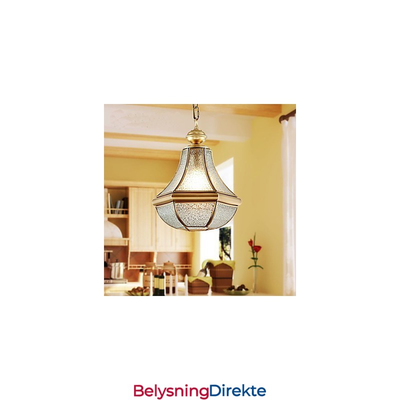 Amerikansk Landlig Liten Anheng I Kobber, Enkelt Glass