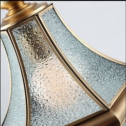 Amerikansk Landlig Liten Anheng I Kobber, Enkelt Glass