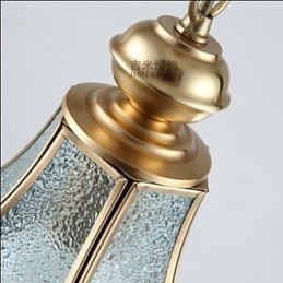 Amerikansk Landlig Liten Anheng I Kobber, Enkelt Glass