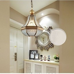 Amerikansk Landlig Liten Anheng I Kobber, Enkelt Glass