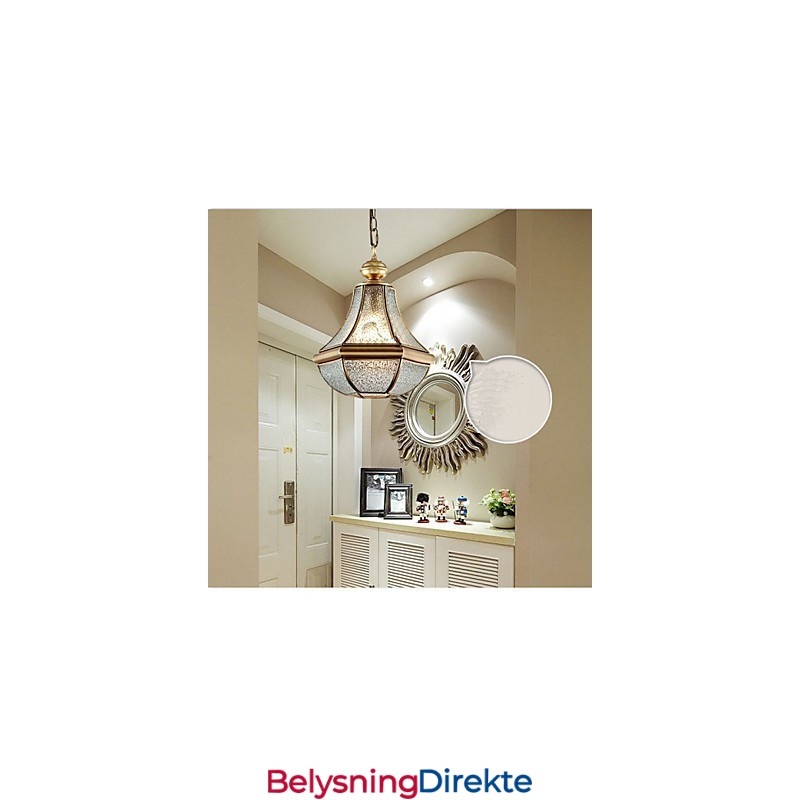 Amerikansk Landlig Liten Anheng I Kobber, Enkelt Glass