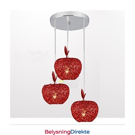 Vevd Aluminiumslysekrone Med Tre Hodelamper Apple A