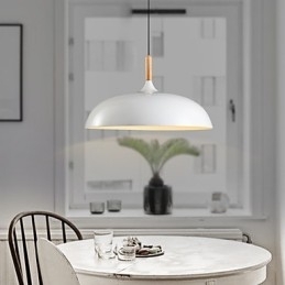 Retro Pendellampe Med Maleri I Tre Og Metall, Kafépendellamper