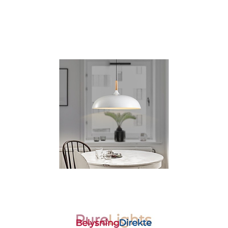 Retro Pendellampe Med Maleri I Tre Og Metall, Kafépendellamper