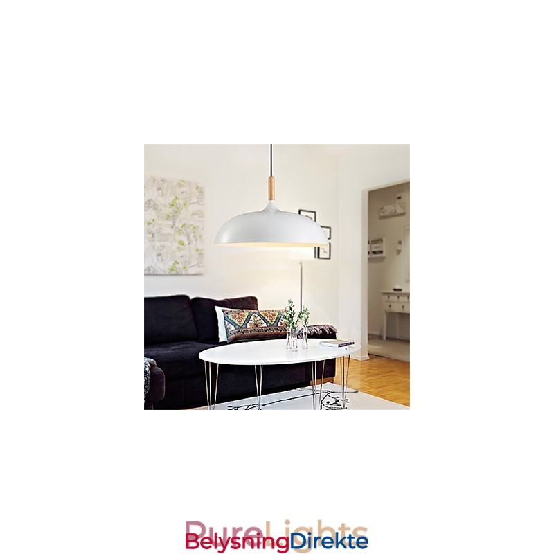 Retro Pendellampe Med Maleri I Tre Og Metall, Kafépendellamper