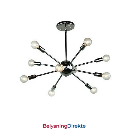 Landlig Mini-Stil Anhengslampe I Forkrommet Metall