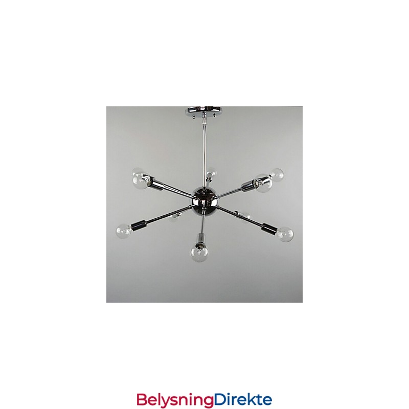 Landlig Mini-Stil Anhengslampe I Forkrommet Metall