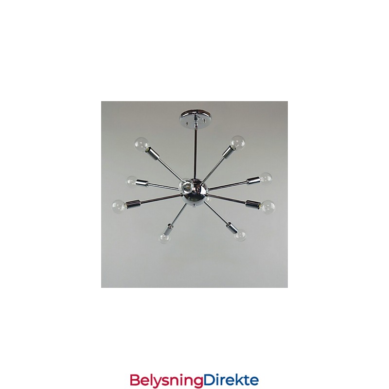 Landlig Mini-Stil Anhengslampe I Forkrommet Metall