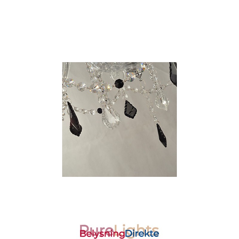 Elegant Krystalllysekrone Med 8 Lys