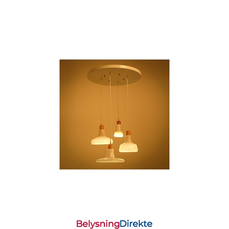 Kreativ Karakteristisk Pendellampe Med 4 Lys Og Jernskjerm