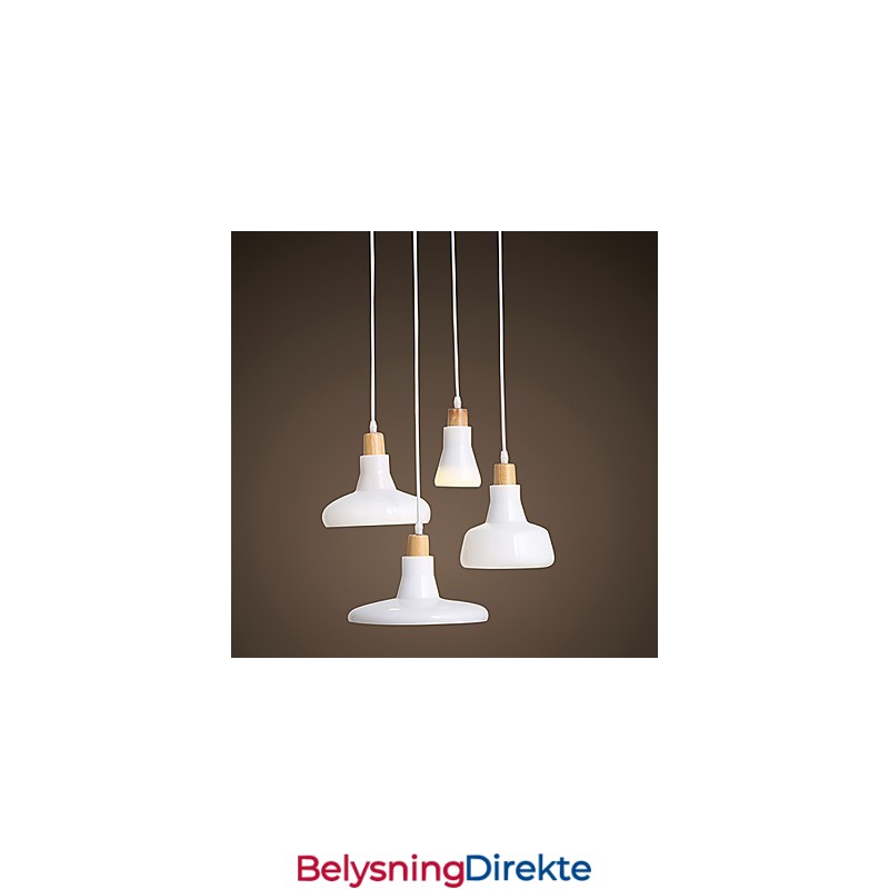 Kreativ Karakteristisk Pendellampe Med 4 Lys Og Jernskjerm