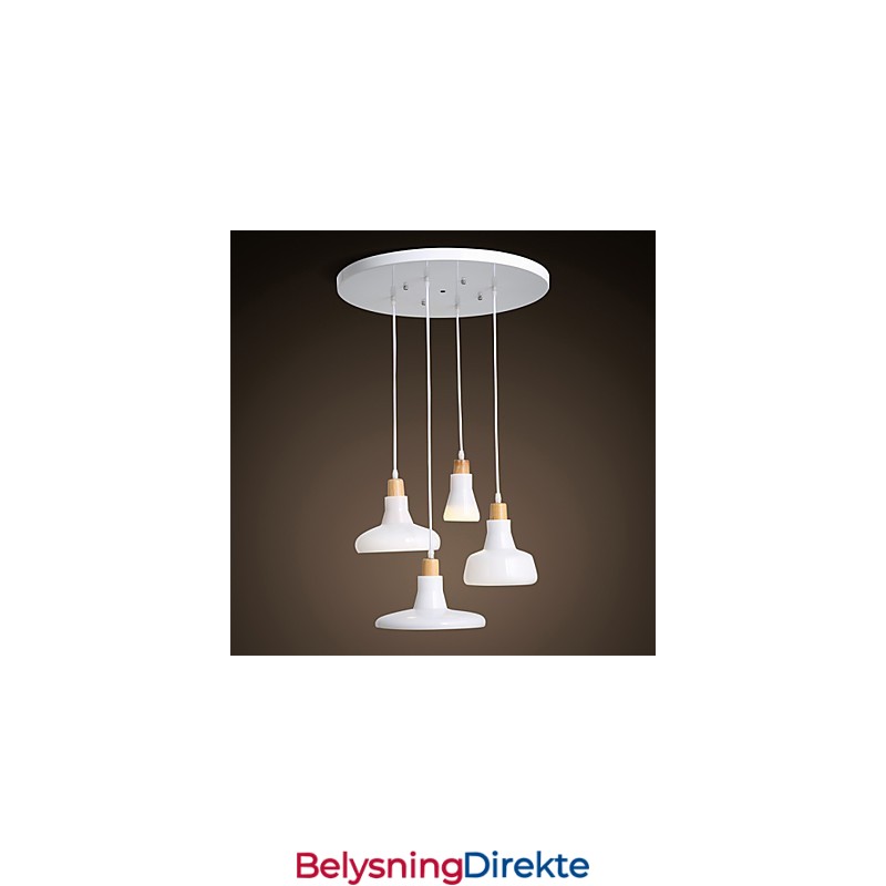 Kreativ Karakteristisk Pendellampe Med 4 Lys Og Jernskjerm