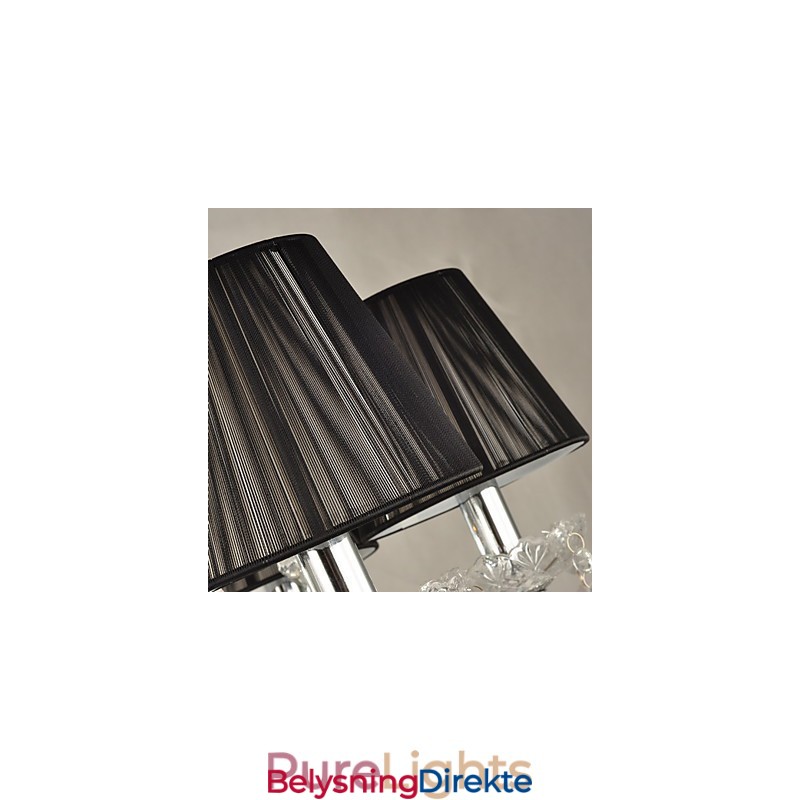 Elegant Krystalllysekrone Med 8 Lys