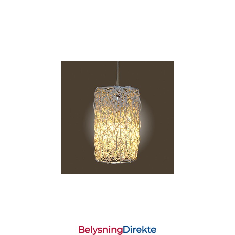 Moderne Landlig Cany Art Vevd Rotting Enkelthodet Droplight-Lampe