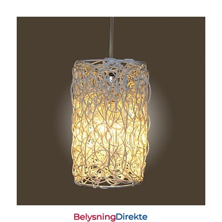 Moderne Landlig Cany Art Vevd Rotting Enkelthodet Droplight-Lampe