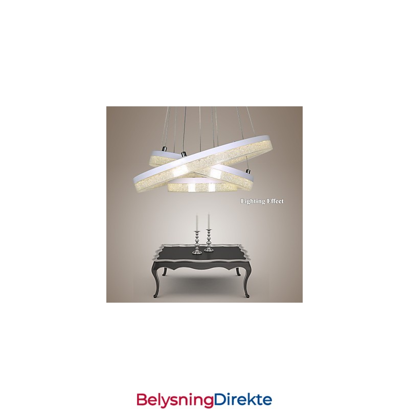 Krystall Pendellampe Moderne Lampe Med Tre Ringer