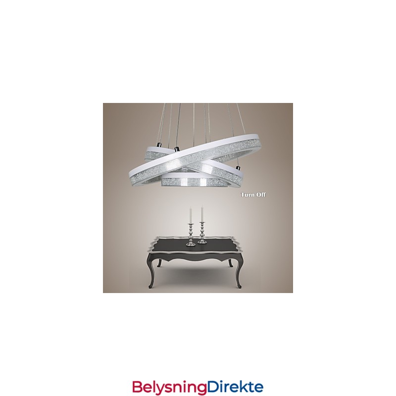 Krystall Pendellampe Moderne Lampe Med Tre Ringer