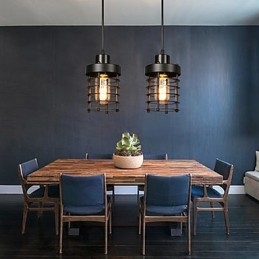 Retro Sirkel Av Enkle Hodelamper Og Lanterner Karakterkunst Lysekronelampe