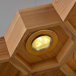 Designer Art Individuality Lysekrone Enkel Honeycomb Trelampe