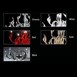 Moderne, Samtidskunstnerisk Galvanisert Metalllysekrone