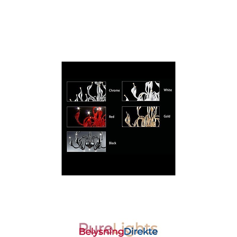 Moderne, Samtidskunstnerisk Galvanisert Metalllysekrone