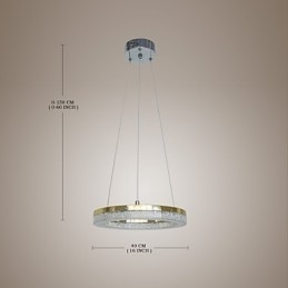 Krystall Pendellampe Gyllen Moderne Lampe