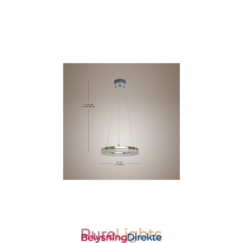 Krystall Pendellampe Gyllen Moderne Lampe