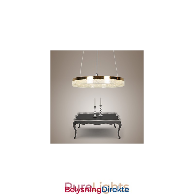 Krystall Pendellampe Gyllen Moderne Lampe